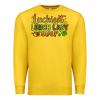 Lemon St. Patrick's Luckiest lunch lady ever Premium Sweatshirt - OliviaCreatesArt