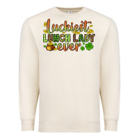Sandshell St. Patrick's Luckiest lunch lady ever Premium Sweatshirt - OliviaCreatesArt