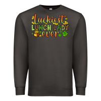Smoke St. Patrick's Luckiest lunch lady ever Premium Sweatshirt - OliviaCreatesArt