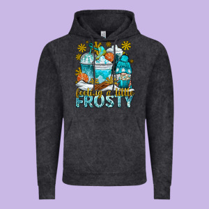 Feeling A Little Frosty Coffee Cups Vintage Hoodie Designed By Nancycooperartshop