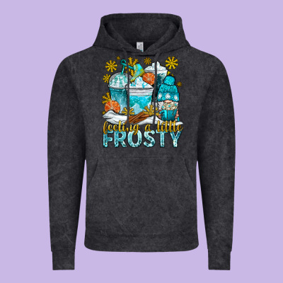 Feeling A Little Frosty Coffee Cups Vintage Hoodie Designed By Nancycooperartshop