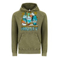 Vintage Olive feeling a little frosty coffee cups Vintage Hoodie - NancyCooperArtShop
