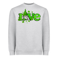 Heather Grey love st patricks gnome Heavyweight Sweatshirt - Jasminsmagicworld
