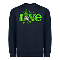Navy love st patricks gnome Heavyweight Sweatshirt - Jasminsmagicworld