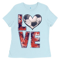Baby Blue soccer love Ladies Tee - JahusDesignShop