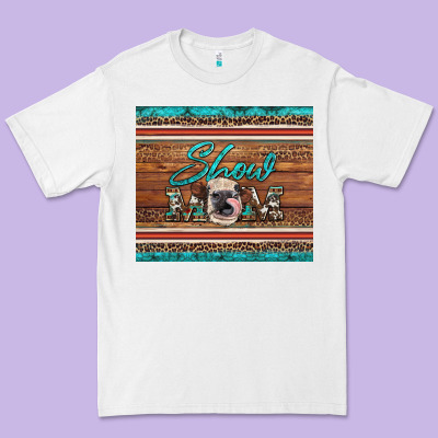 Show Mom Aztec Cowhide Leopard Heifer Premium Tee Designed By Artiststas