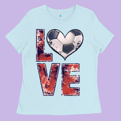 Soccer Love Ladies Tee Designed By Jahusdesignshop