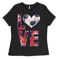 Black soccer love Ladies Tee - JahusDesignShop
