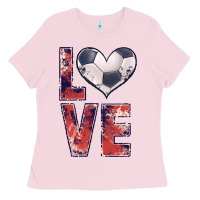 Bubblegum Pink soccer love Ladies Tee - JahusDesignShop