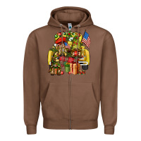 Chestnut Christmas army gnomes truck 4th of july Zipper Hoodie - HowdyJamesFarm