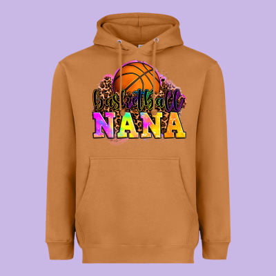 Basketball Nana Heavyweight Hoodie Designed By Oliviacreatesart