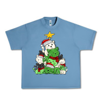 Pebble Blue Christmas cat tree Urban Heavy Tee - MaliasSmallBusiness