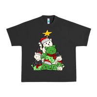 Pigment Black Christmas cat tree Urban Heavy Tee - MaliasSmallBusiness