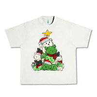 Pistachio Christmas cat tree Urban Heavy Tee - MaliasSmallBusiness
