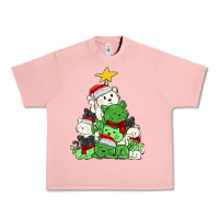 Salmon Christmas cat tree Urban Heavy Tee - MaliasSmallBusiness