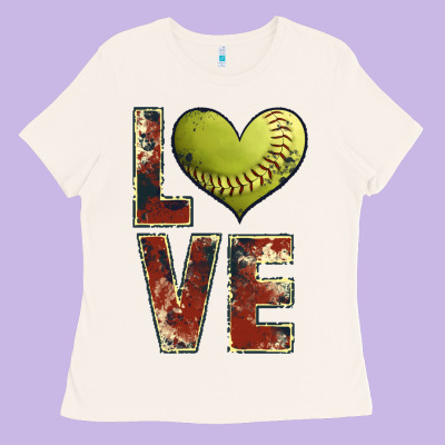 Softball Love Ladies Tee Designed By Jahusdesignshop