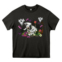 Asphalt halloween cow and ghosts Heavy Core Tee - AdoDesignShop