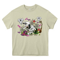 Mossy halloween cow and ghosts Heavy Core Tee - AdoDesignShop