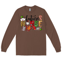 Chestnut Chrismas future nurse Long Sleeve Tee - LillyAllenDesigns