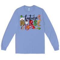 Colony Blue Chrismas future nurse Long Sleeve Tee - LillyAllenDesigns