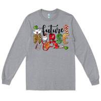 Heather Grey Chrismas future nurse Long Sleeve Tee - LillyAllenDesigns