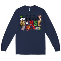 Navy Chrismas future nurse Long Sleeve Tee - LillyAllenDesigns