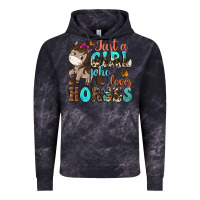 Cloud Black just a girl who loves horses Vintage Hoodie - NancyCooperArtShop
