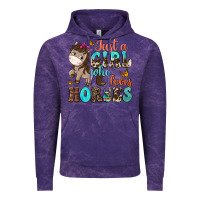 Cloud Purple just a girl who loves horses Vintage Hoodie - NancyCooperArtShop