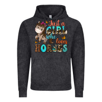 Vintage Black just a girl who loves horses Vintage Hoodie - NancyCooperArtShop