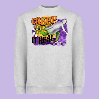 Creep It Real Heavyweight Sweatshirt Designed By Barkaloodesign