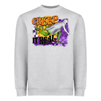 Heather Grey creep it real Heavyweight Sweatshirt - BarkalooDesign
