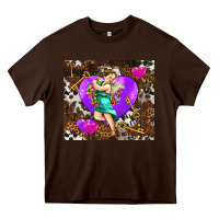 Chocolate Brown cupid and heart Heavy Core Tee - AdoDesignShop