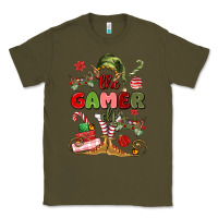 Army Green the gamer elf Classic Tee - MaliasSmallBusiness