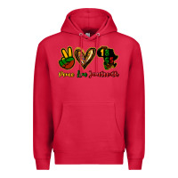 Cardinal Peace love Juneteenth Premium Hoodie - HowdyJamesFarm