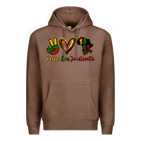 Chestnut Peace love Juneteenth Premium Hoodie - HowdyJamesFarm