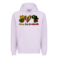 Lilac Peace love Juneteenth Premium Hoodie - HowdyJamesFarm