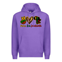 Purple Peace love Juneteenth Premium Hoodie - HowdyJamesFarm