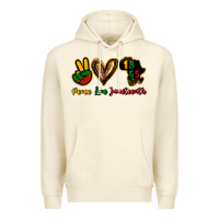 Sandshell Peace love Juneteenth Premium Hoodie - HowdyJamesFarm