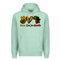 Seafoam Peace love Juneteenth Premium Hoodie - HowdyJamesFarm