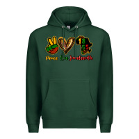 Sports Green Peace love Juneteenth Premium Hoodie - HowdyJamesFarm