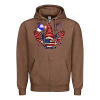 Chestnut Gnome with 4th Of July elements Zipper Hoodie - HowdyJamesFarm