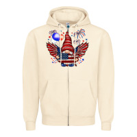 Sandshell Gnome with 4th Of July elements Zipper Hoodie - HowdyJamesFarm