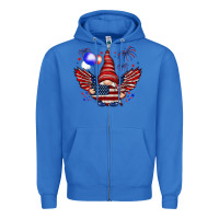 True Royal Gnome with 4th Of July elements Zipper Hoodie - HowdyJamesFarm