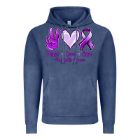 Vintage Denim Pace Love Cure Pancreatic Cancer Vintage Hoodie - Jasminsmagicworld