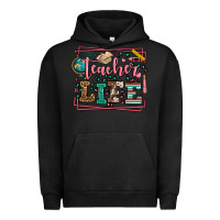 Pigment Black Teacher life leopard frame Urban Hoodie - LillyAllenDesigns