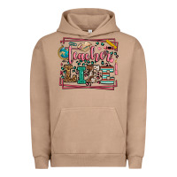 Pigment Burro Teacher life leopard frame Urban Hoodie - LillyAllenDesigns