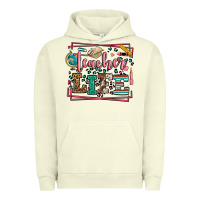Pigment Pistachio Teacher life leopard frame Urban Hoodie - LillyAllenDesigns