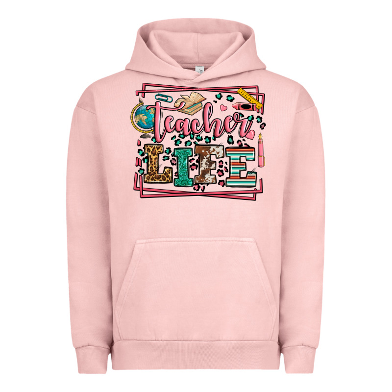 Teacher Life Leopard Frame Urban Hoodie by LillyAllenDesigns | Teevron
