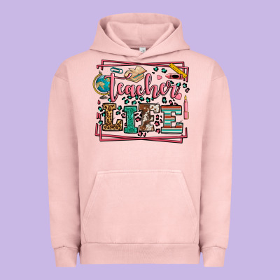 Teacher Life Leopard Frame Urban Hoodie Designed By Lillyallendesigns