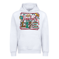 White Teacher life leopard frame Urban Hoodie - LillyAllenDesigns